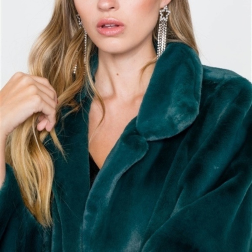 KELLY Emerald Green Coat - Picture 6 of 7